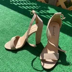 Nude Suede Heels